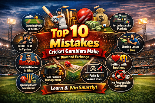The Top 10 Errors Made by Cricket Gamblers on the Diamond Exchange, How You Can Avoid?