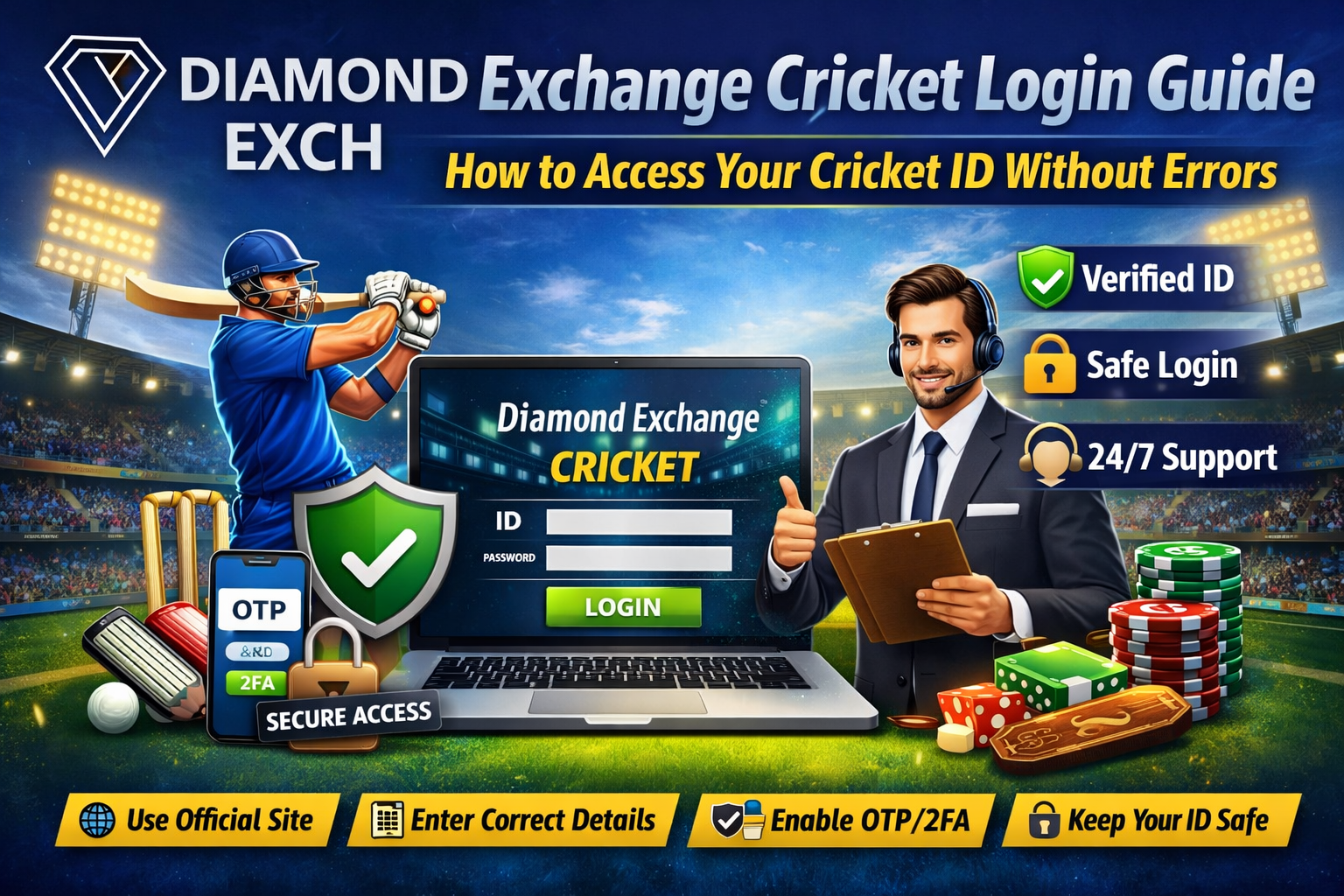 Diamond Exchange Cricket Login Guide: How to Access Your Cricket ID Without Errors